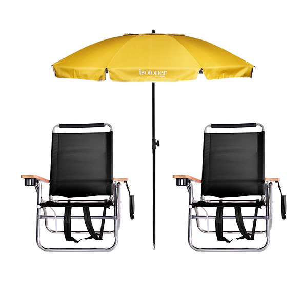 2 grandes chaises + parasol